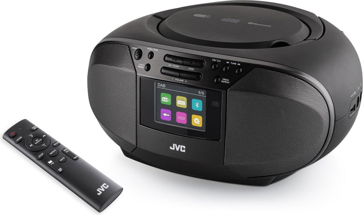 Jvc CD-Player Rd-E 664 DAB Bluetooth Schwarz 25,5x12,8x15,5 cm RD-E 664 B DAB