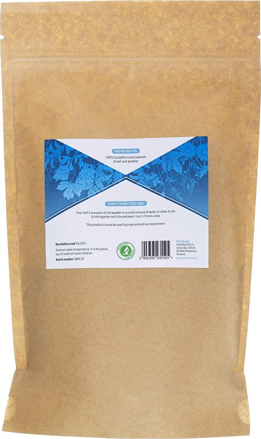 Lymeherbs Chinesisches Schädelkappenwurzelpulver (250g) LMP04