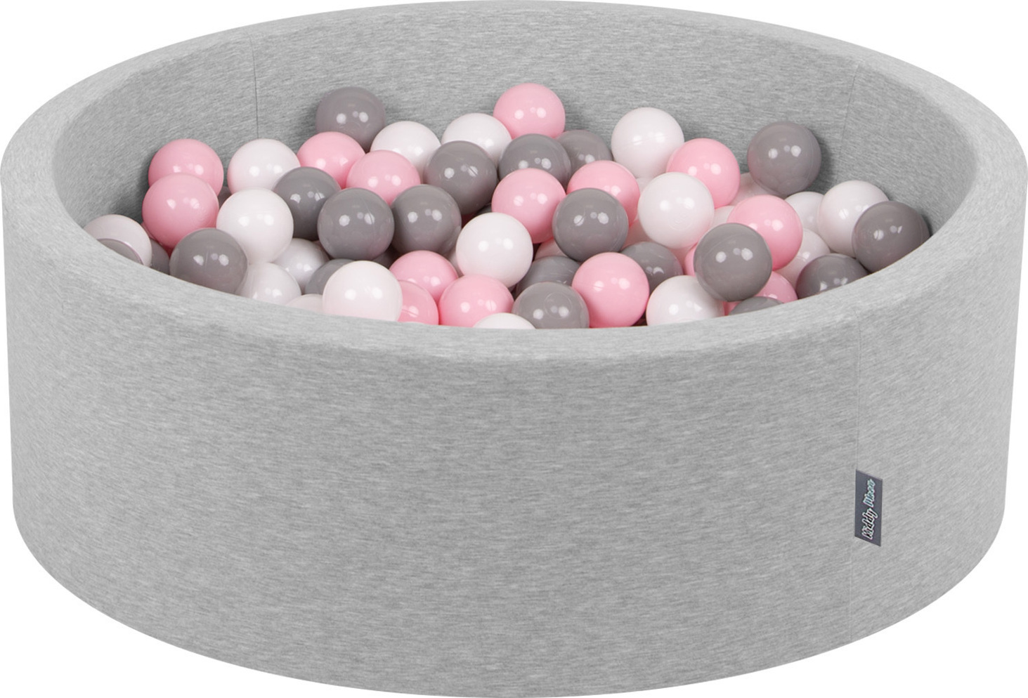 Piscine à Balles KiddyMoon Rond 90x30cm Avec 200 Balles - Jeu D'Éveil Pour Bébé à Partir De 8 Mois