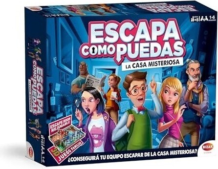 Bizak Escape as You Can Brettspiel - Family Escape Room DE Escapa como puedas - Escape Room Familiar