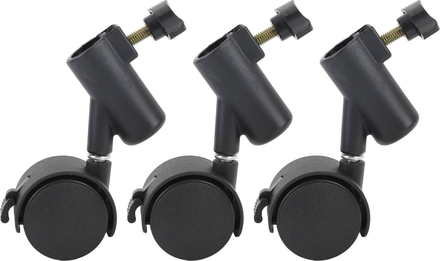 Gistuch 3pcs leichte Ständerräder mit Bremse 16 mm 360 ° rotieren ruhig leicht zu installieren, um Stativ -Schwenkfleisch für Live -Fotografie zu installieren