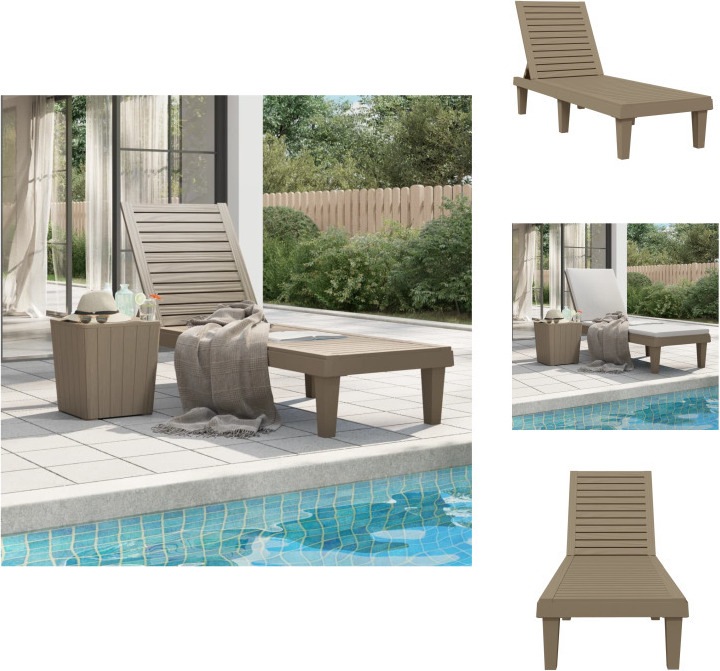 vidaXL Lehátko svetlohnedé 155x58x83 cm polypropylén - Lehátka