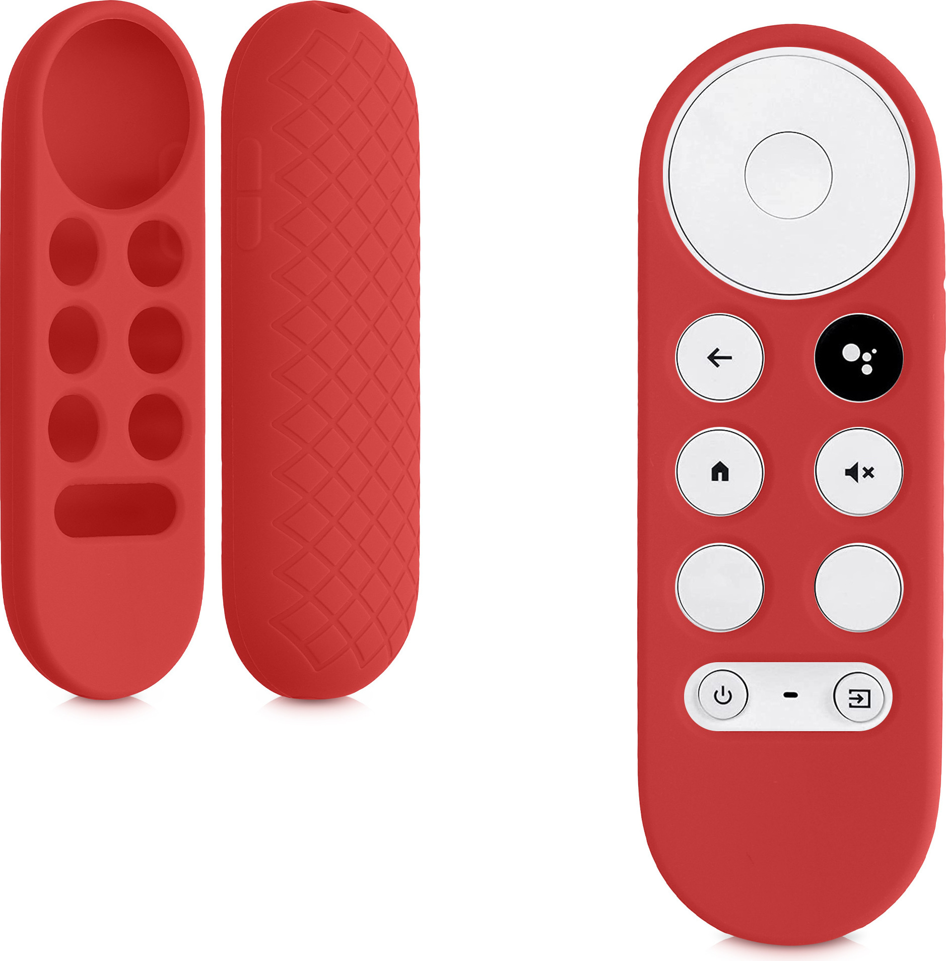 kwmobile Hülle Fernbedienung kompatibel mit Google Chromecast 2020 4K / Chromecast 2022 HD Hülle - Silikon Case für TV Zubehör in Rot 56917.09