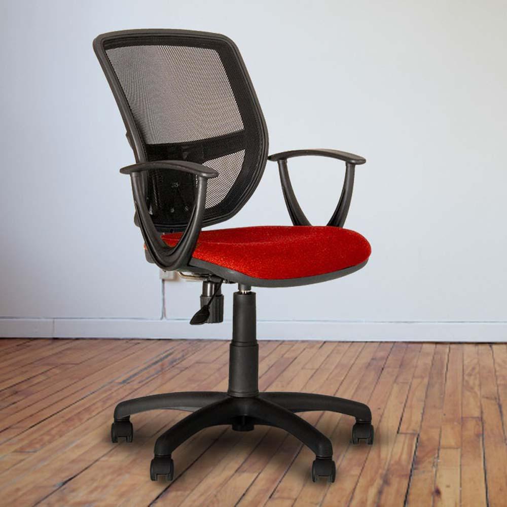 Nowy Styl Drehstuhl, verstellbar, Rollen, rot, H 97 cm 27818