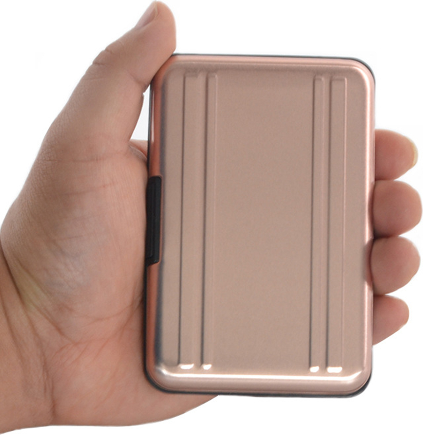 Bmen Speicherkartenbox Anti-Skimming-Anti-Drogen-Kartenschnalle Schließung 8 Kartensteckplätze SD/TF-Kartenspeicher Speicherausstattung Home Home Supply-Roségold 3582585@brem