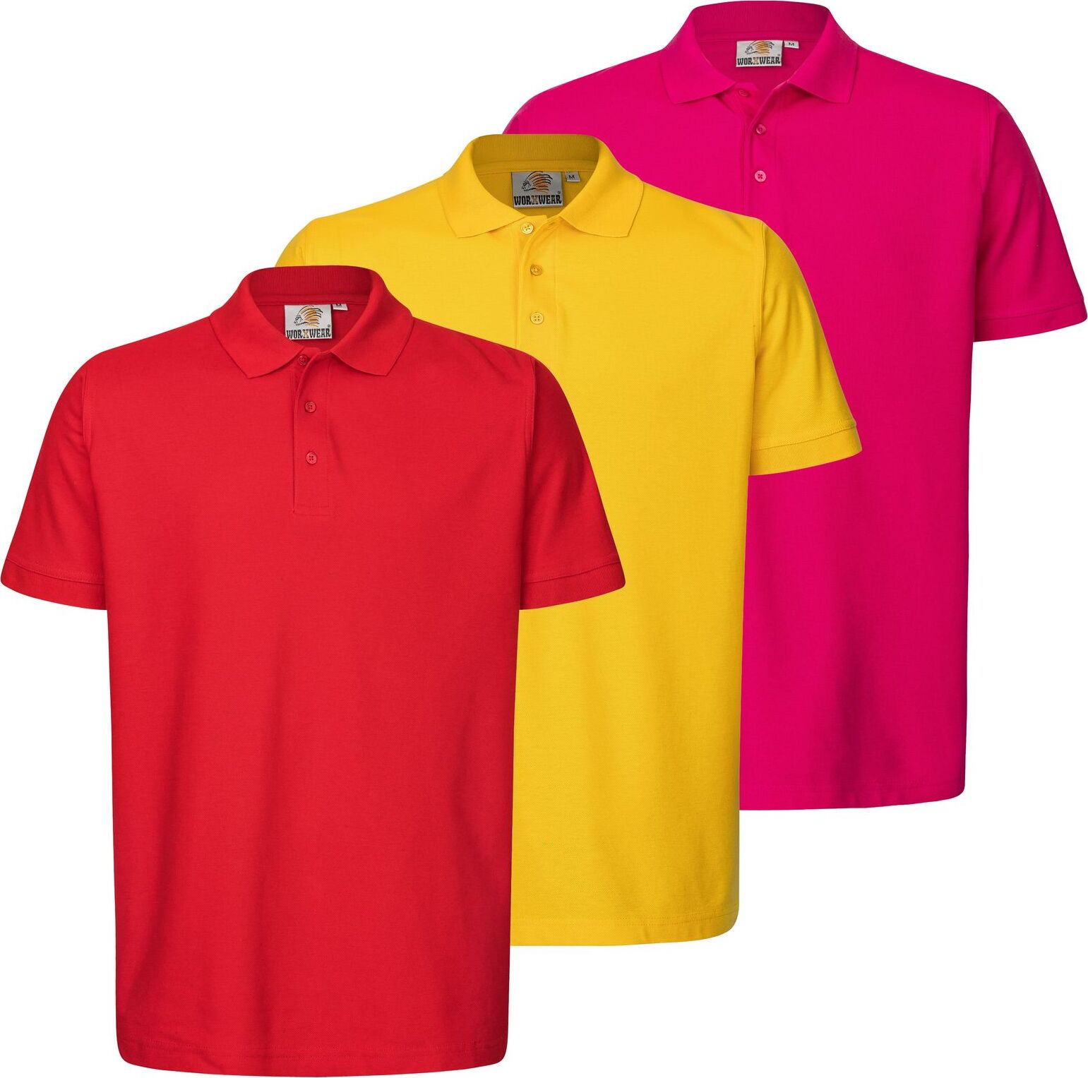 3er Set Herren Poloshirt workwear basic im Vorteilspack Berufskleidung der Marke WORXWEAR