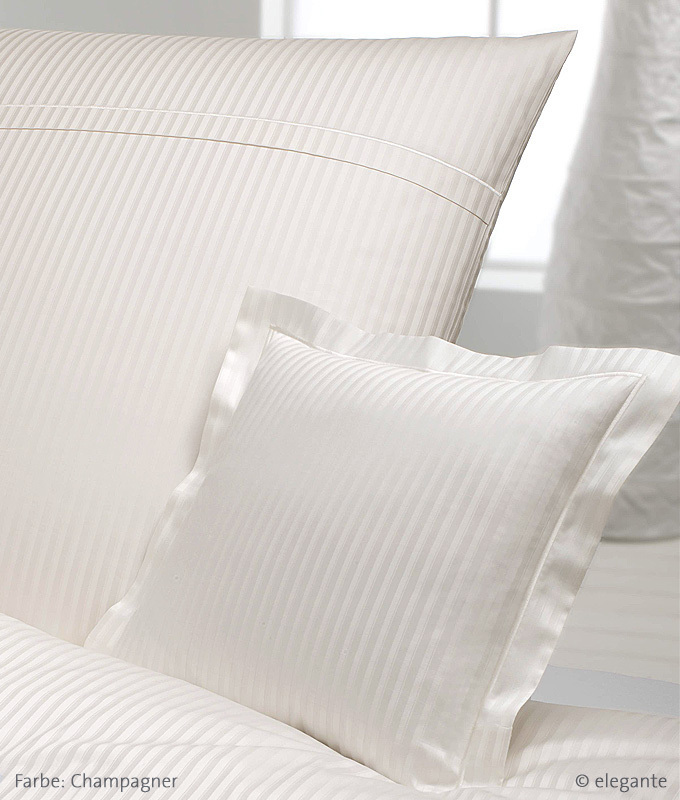 elegante Mako-Satin-Bettwäsche-Garnitur Milano 2356 Farbe Natur Größe 135x200+80x80 cm Milano135x200Champagner