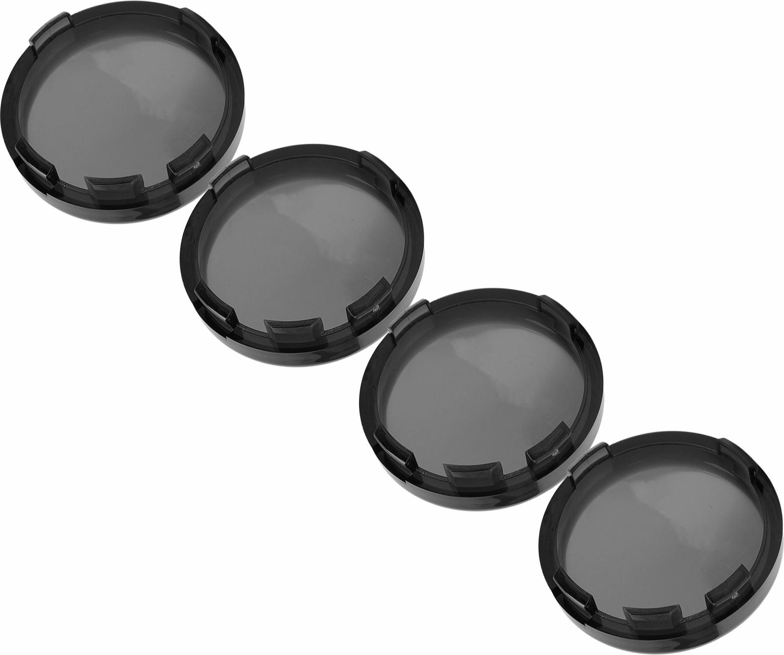 Gistuch 4 Stück 6 cm/2,36 Zoll Motorrad-Blinker-Licht-Objektivabdeckung ABS Universal-MotorradzubehörSmoky