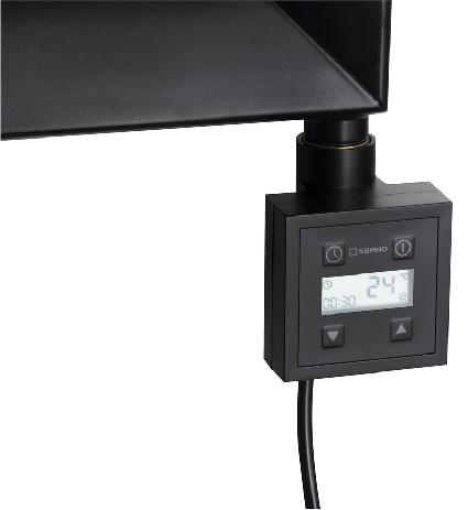 Sapho KTX - Vykurovacia tyč s termostatom, 800 W, matná čierna KTX-B-800