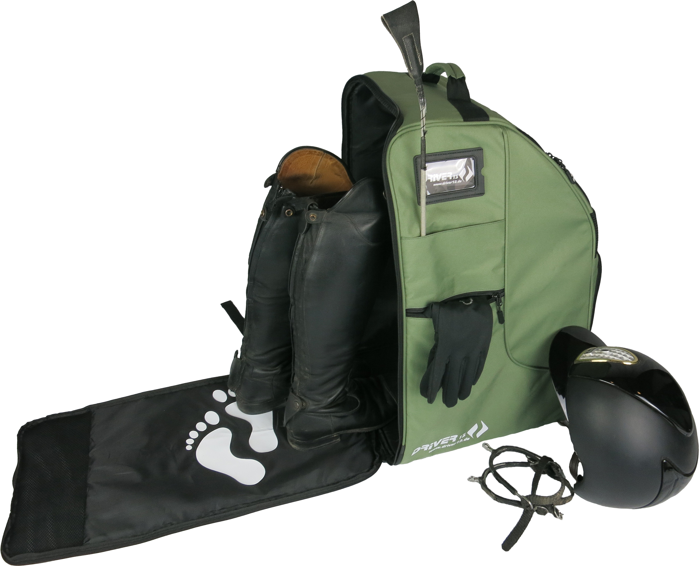 Driver13 Reitstiefelrucksack/Reitstiefeltasche/Stiefeletten Taschen Deluxe mit Helmfach für Reitstiefel in vielen Farben AR-10133