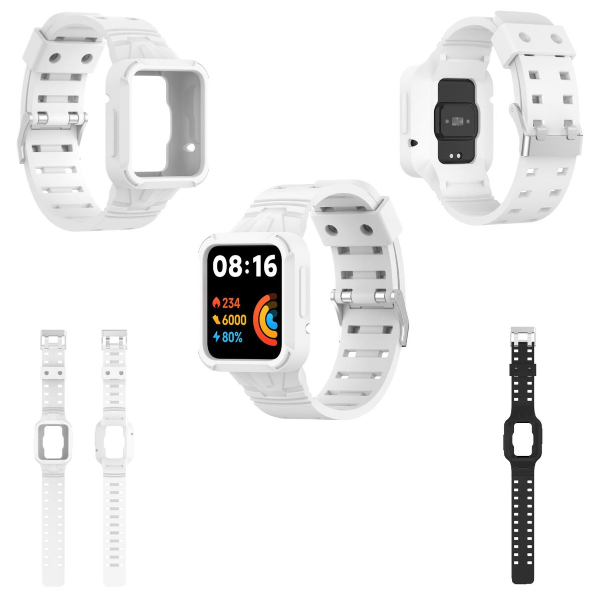 Pre Xiaomi Poco Watch Plastový / silikónový športový náhradný remienok White Watch New