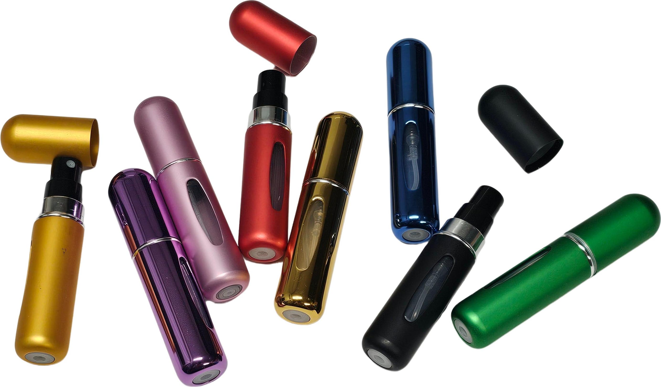 Gadgetpoint Parfüm-Reiseflaschen - Reiseflasche - Nachfüllbar - 5 ml - 3er-Set - Mehrfarbig