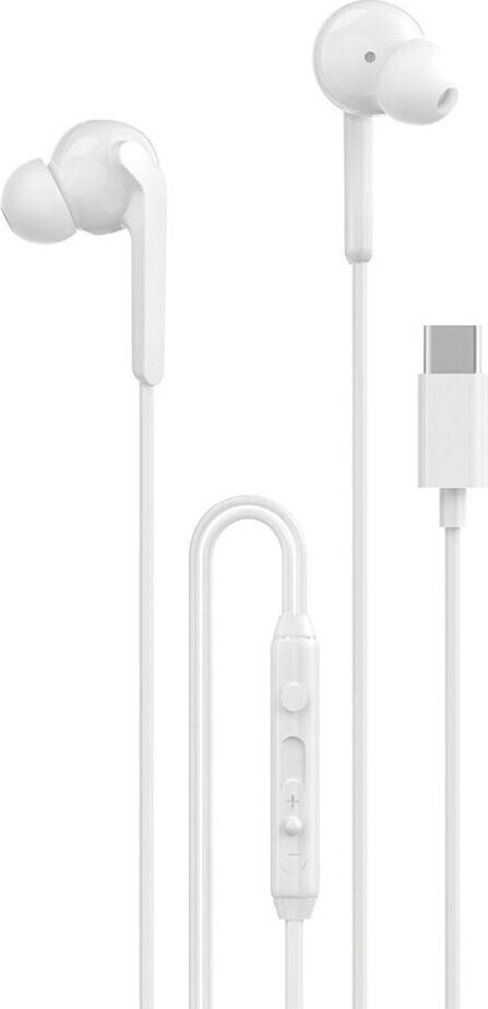 Káblové slúchadlá do uší USB-C 1,2 m - Čierne - Slúchadlá s frekvenčnou odozvou 10 Hz až 20 kHz Biele