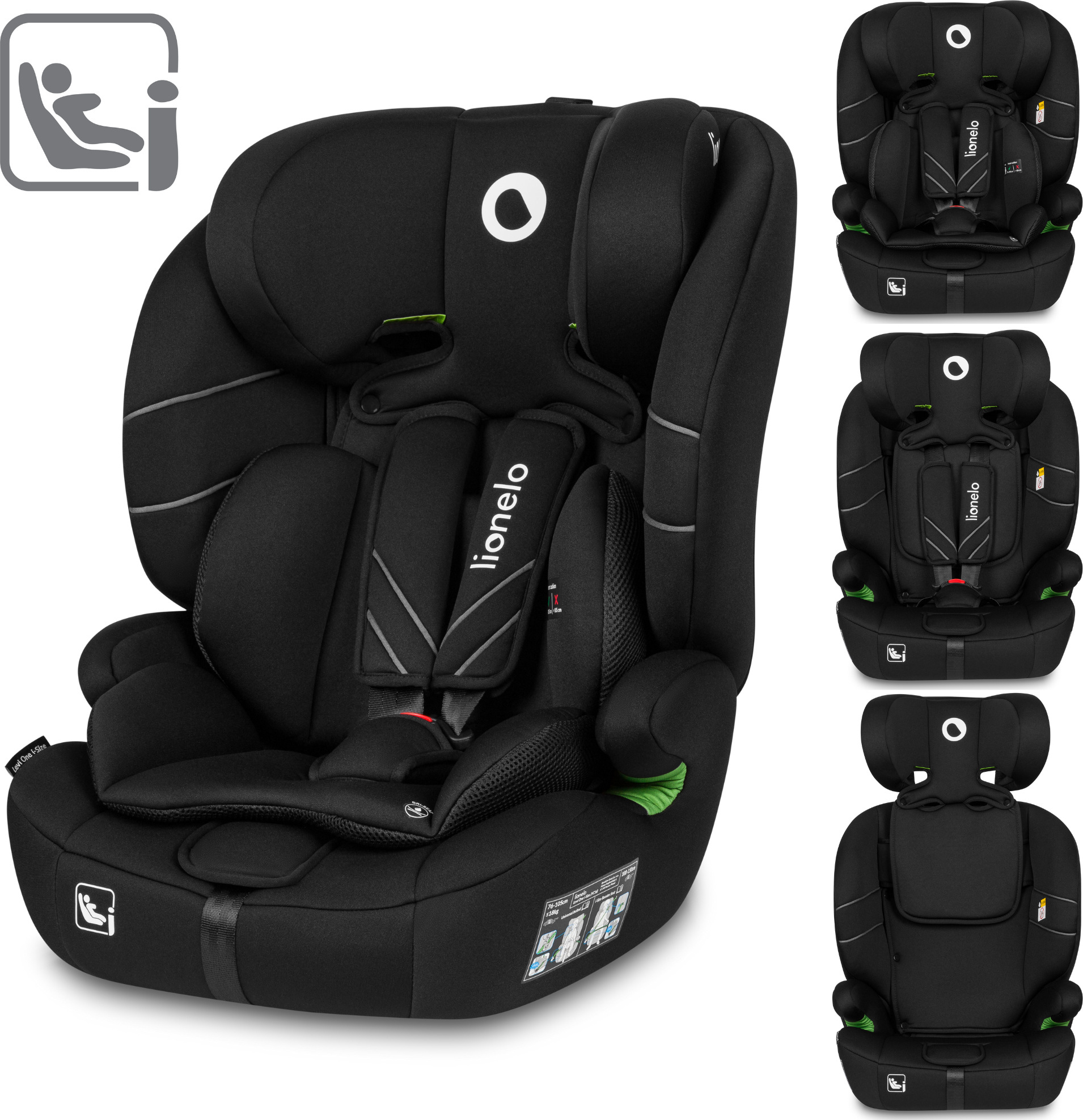 Lionelo Levi one i-size 2023 black carbon