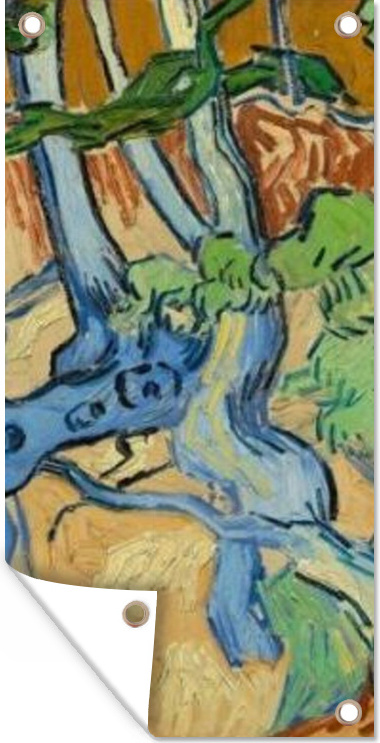 MuchoWow® 80x160 cm Outdoor-Poster Gartendeko Sichtschutz Garten Poster für den Garten Baumwurzeln - Vincent van Gogh 133|331421053