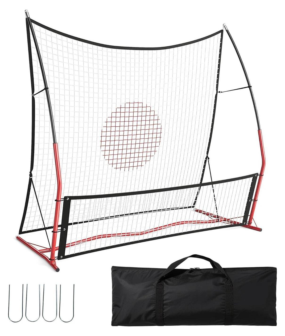 StarTech Fußball Rebounder - 2‑in‑1 Rückprallnetz - Schneller Rückprall - Für Pässe & Volleys - Solo‑ & Teamtraining