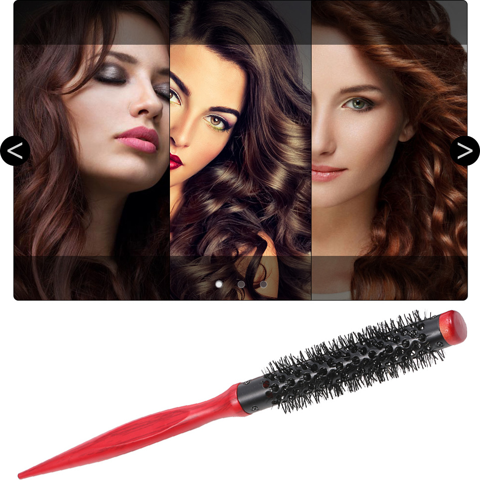 Anself 15 mm Haar-Rundbuerste Quiff Roller Comb für DIY Frisur Salon Friseur Runde Haarbuerste Nylon Kamm
