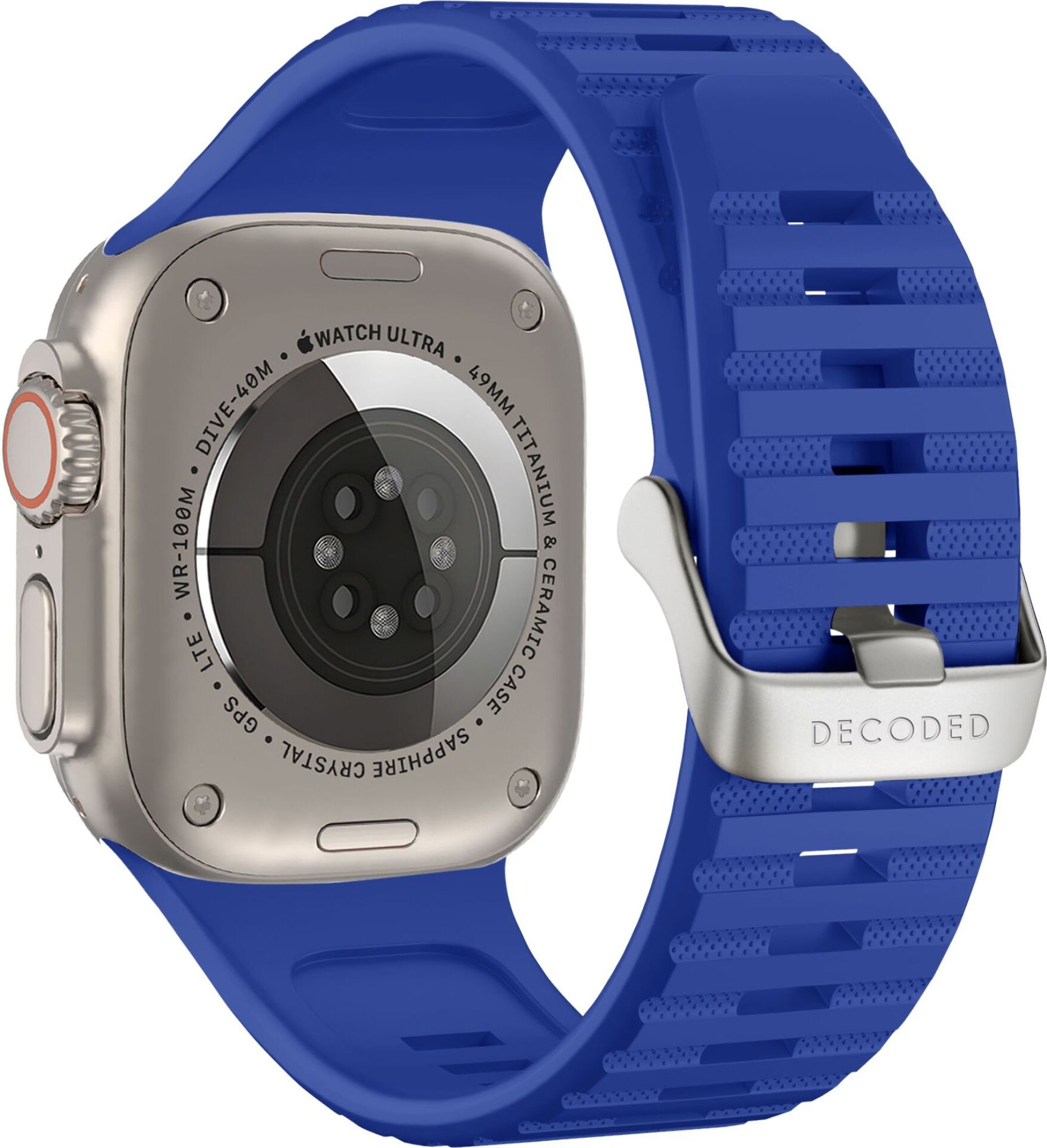 Dekódovaný silikónový ultra priľnavý remienok na ruku pre Apple Watch 42/44/45/49 mm - Galc Blue