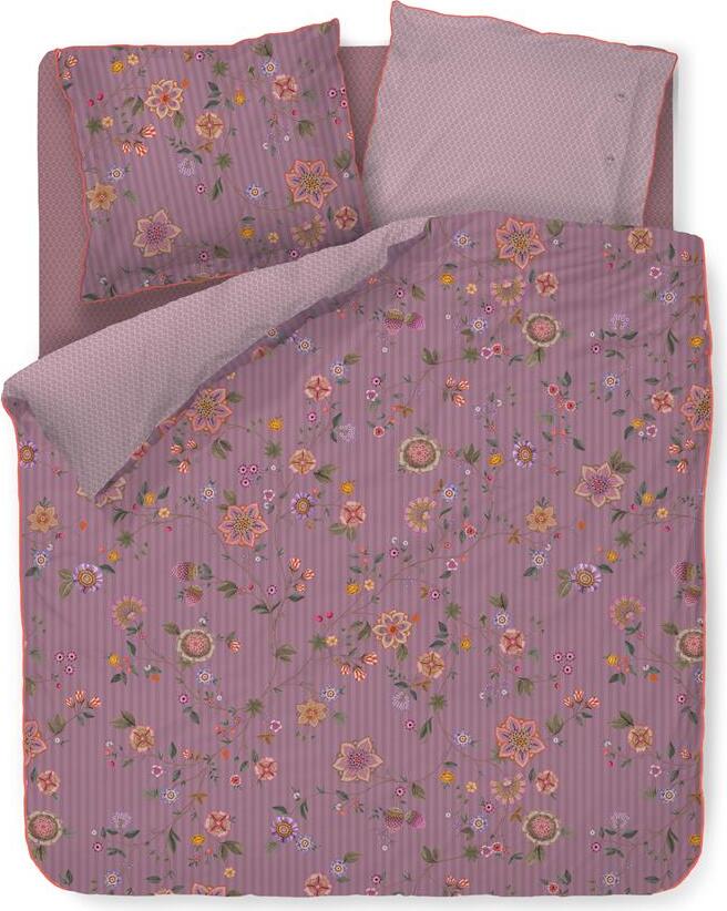 Pip Studio Bettwäsche-Garnitur Flores Bailando Farbe Purple Größe 200x200+2x80x80 Flores Bailando Purple 200x200