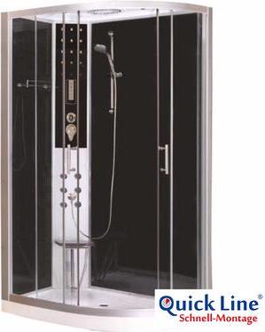 Sanotechnik Komplettduschkabine VARIO Links - Mit Schnellmontage 80 x 120 x 215 cm Komplettduschkabine, Komplettdusche, Duschkabine