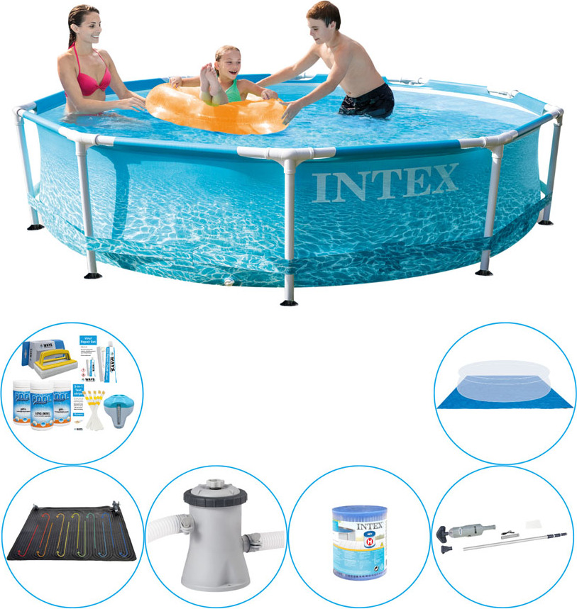 Bazén - 7 dielny - Intex Kovový rám Strandseite 305x76 cm
