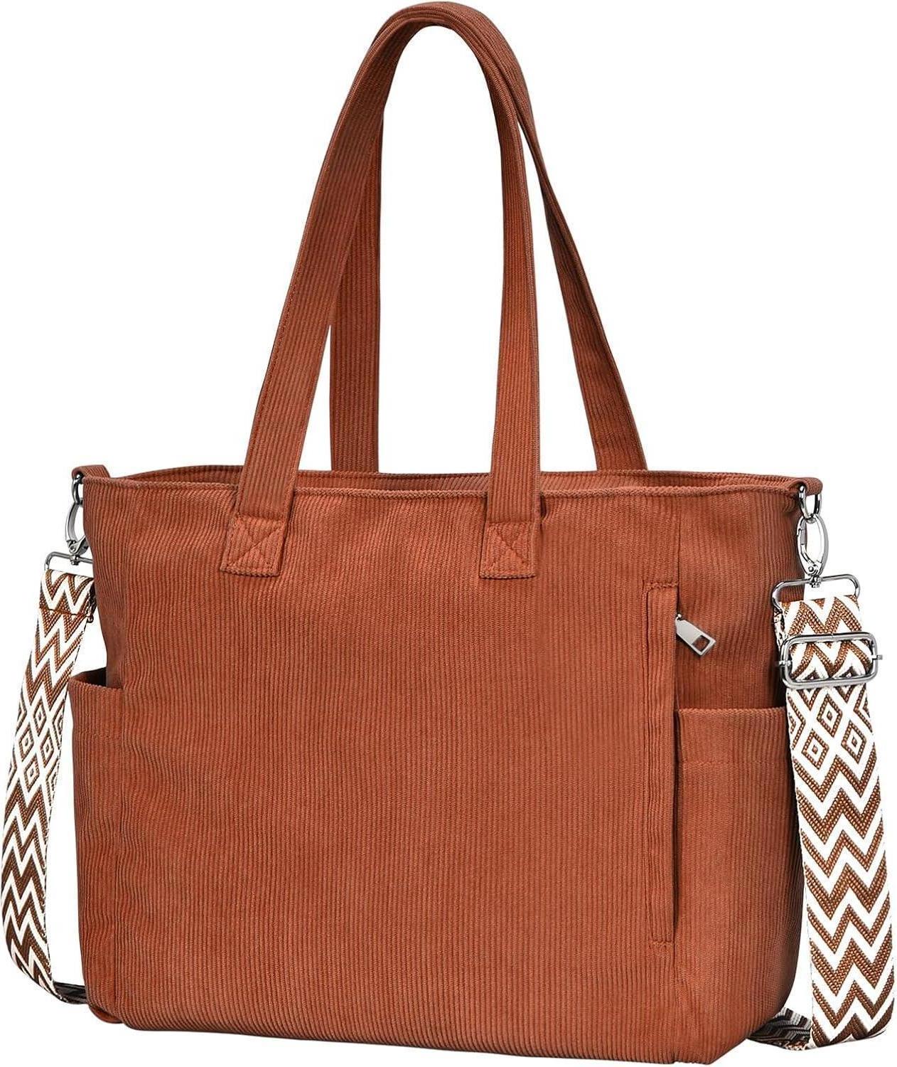 Sonstige Cord Umhängetasche Damen Schultertasche Shopper Crossbody Bag Trendige Handtasche für Damen - Groß, Verstellbarer Schultergurt