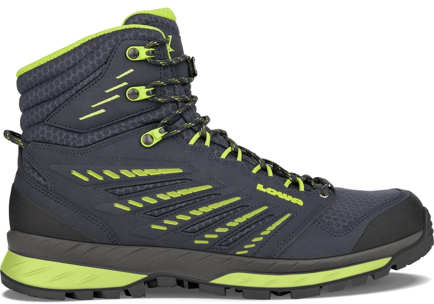 LOWA Herren TREK EVO GTX MID Treking-& Wanderstiefel, Navy/Limone EUR 47
