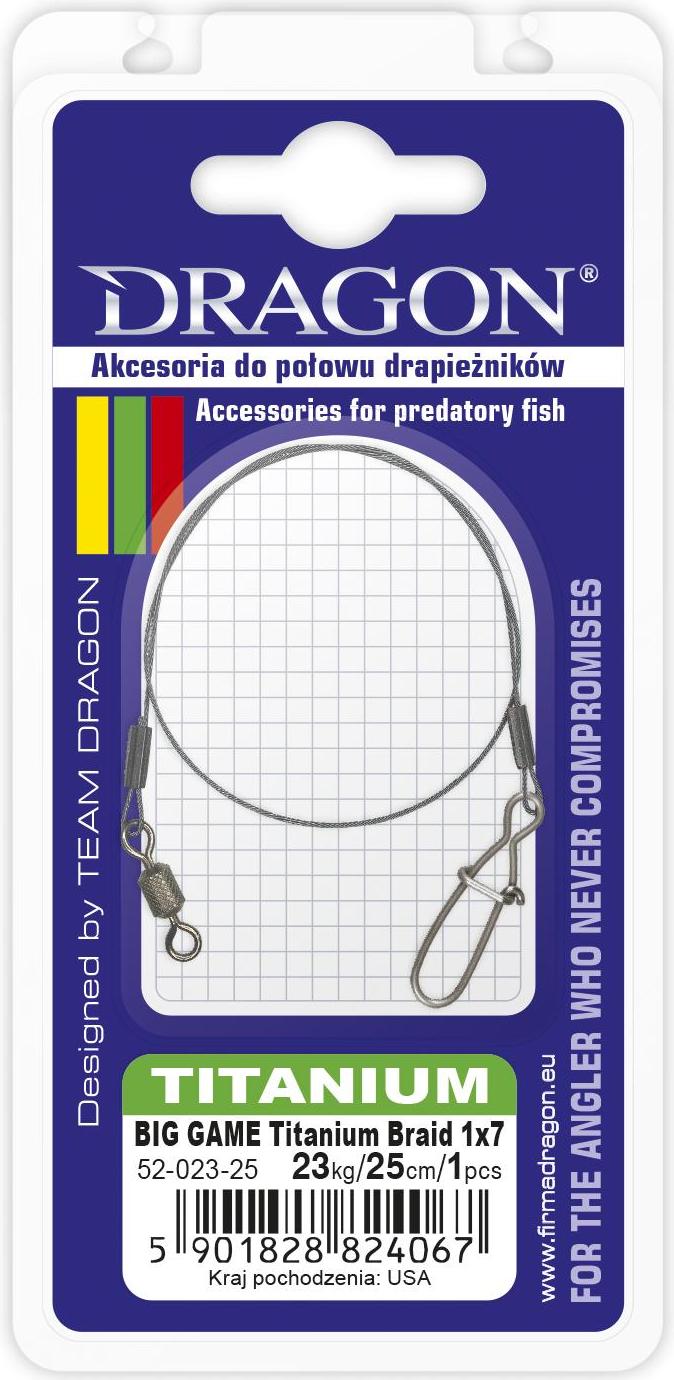 Dragon Titanium 1X7 Vorfach 1PC 25CM/23KG 52-023-25 |PDF-52-023-25