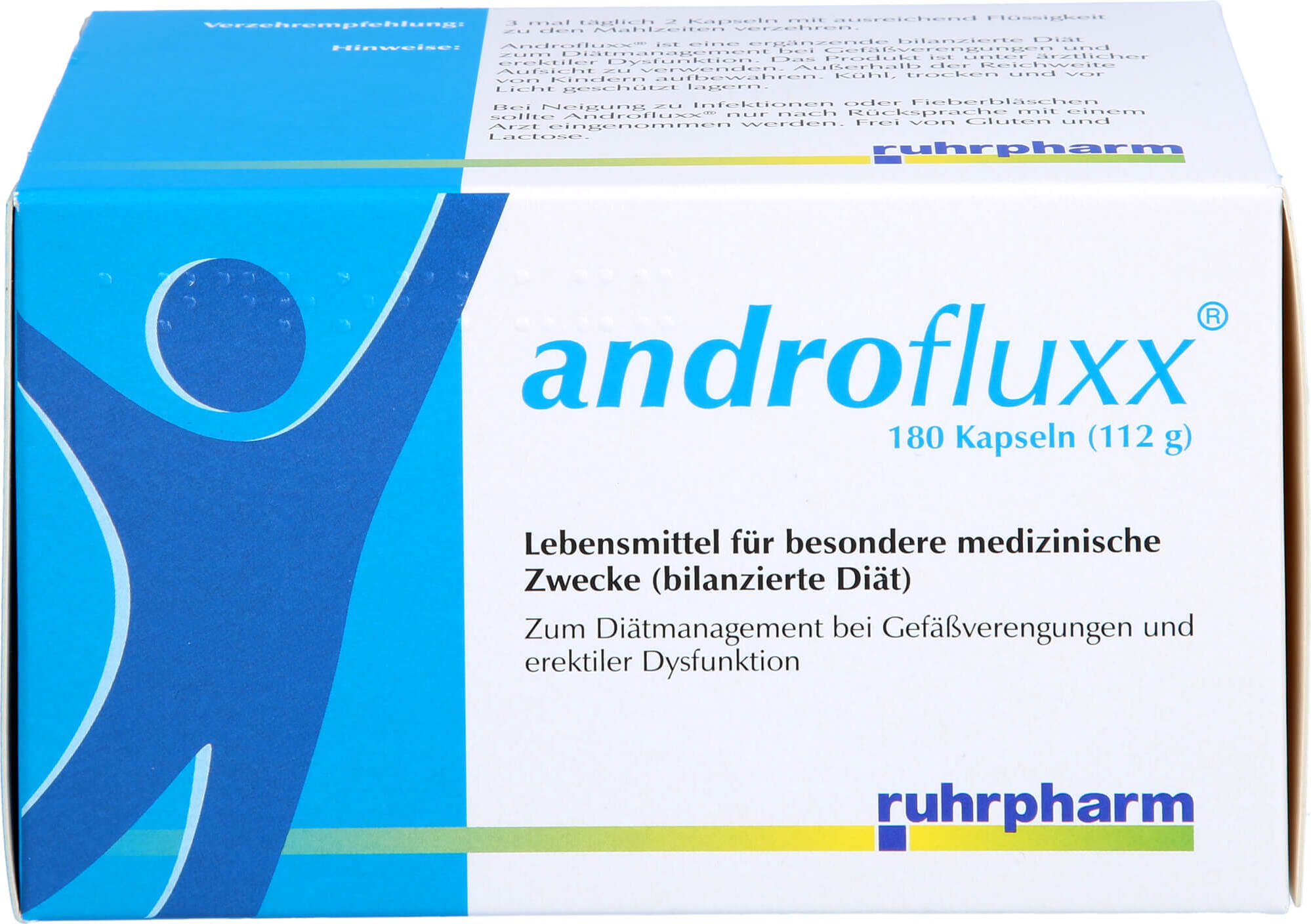 Ruhrpharm AG Androfluxx Kapseln bei Gefäßverengungen und erektiler Dysfunktion, 180 St. Kapseln 09289864