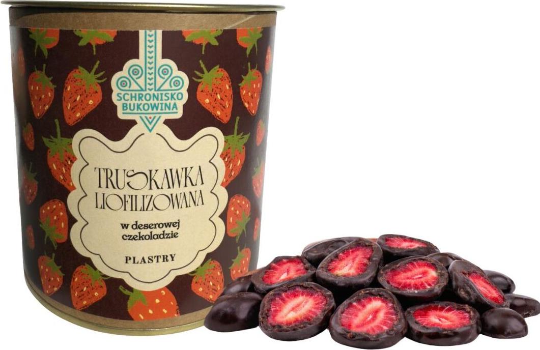 Gefriergetrocknete Erdbeeren in Dessertschokolade 100g - Schronisko Bukowina