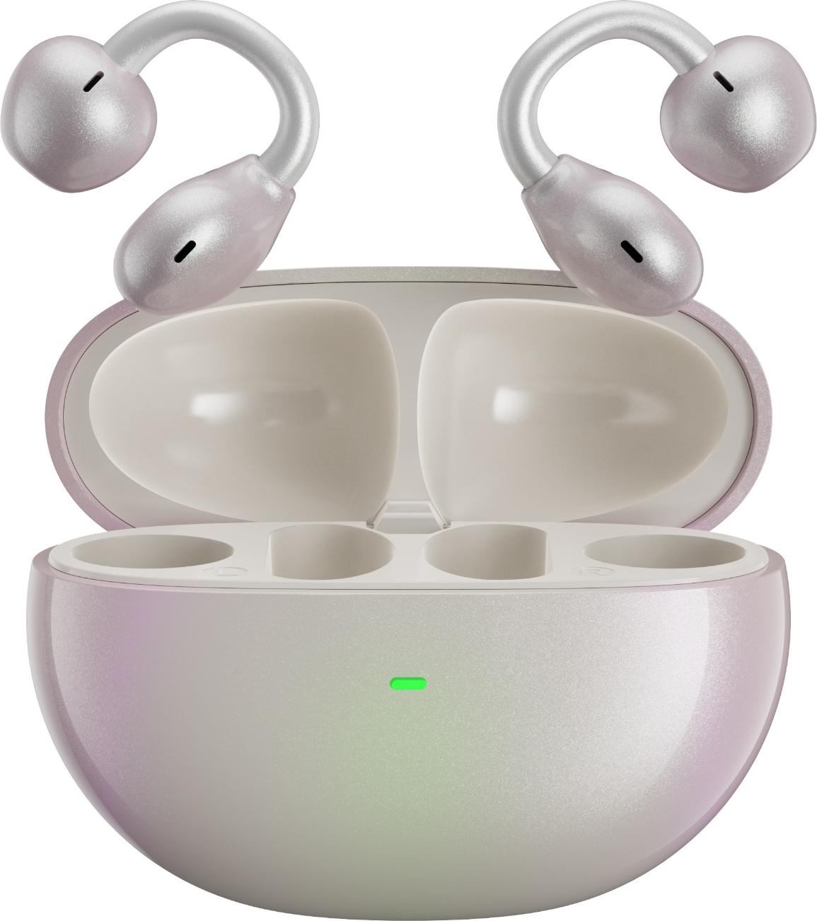 INF Ohrclip Bluetooth Kopfhörer: Bequemer Sitz, HiFi Klang, Lange Akkulaufzeit Beige 390528