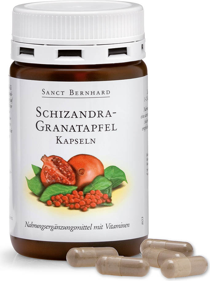 Kräuterhaus Sanct Bernhard Schizandra-Granatapfel-Kapseln - 90 Kapseln 803
