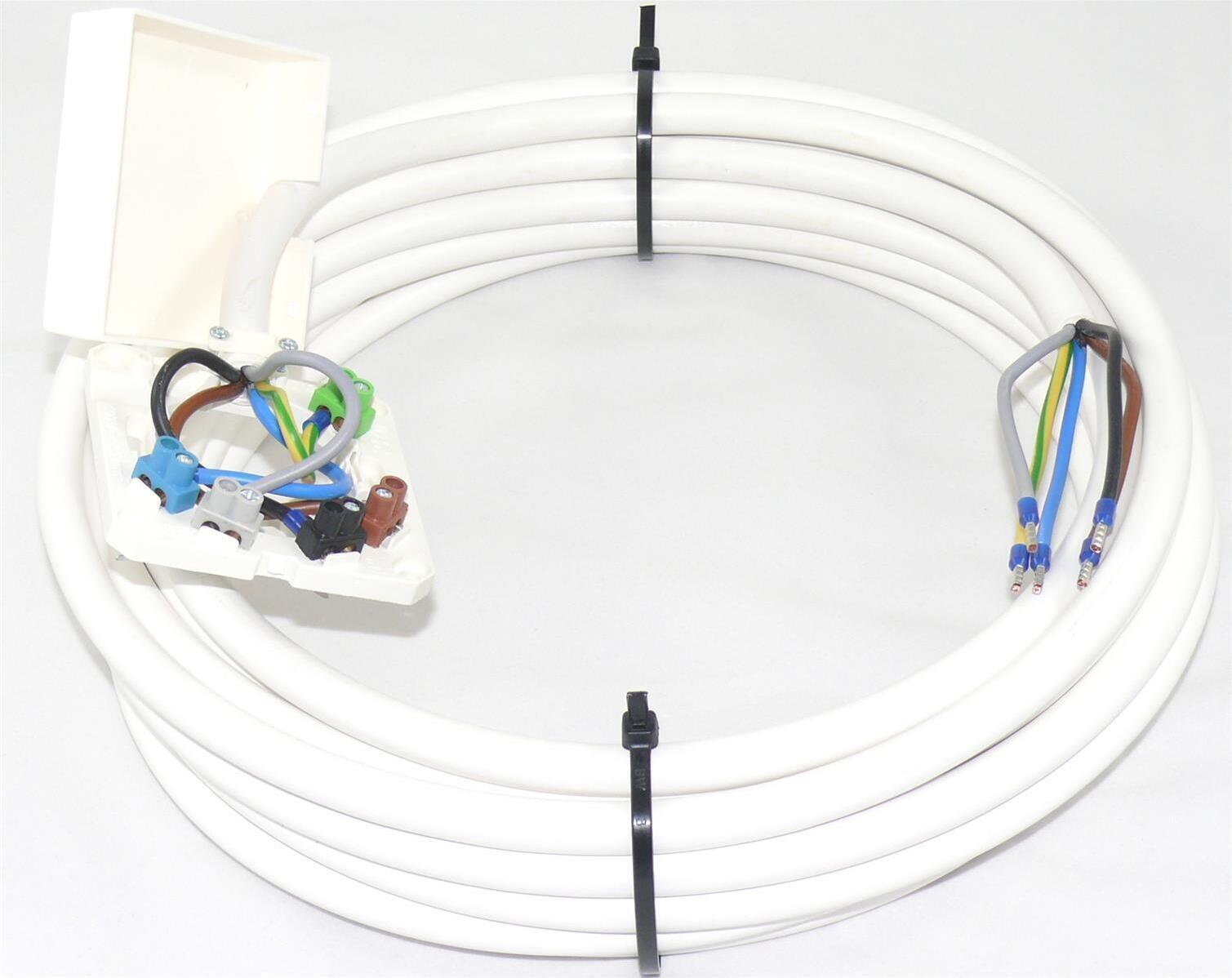 maxgo SET Herdanschlusskabel H05VV-F 5G2,5 inkl Herdanschlussdose AP/UP 1,5-12m, Leitungslänge:12m 86-Z595-Q600
