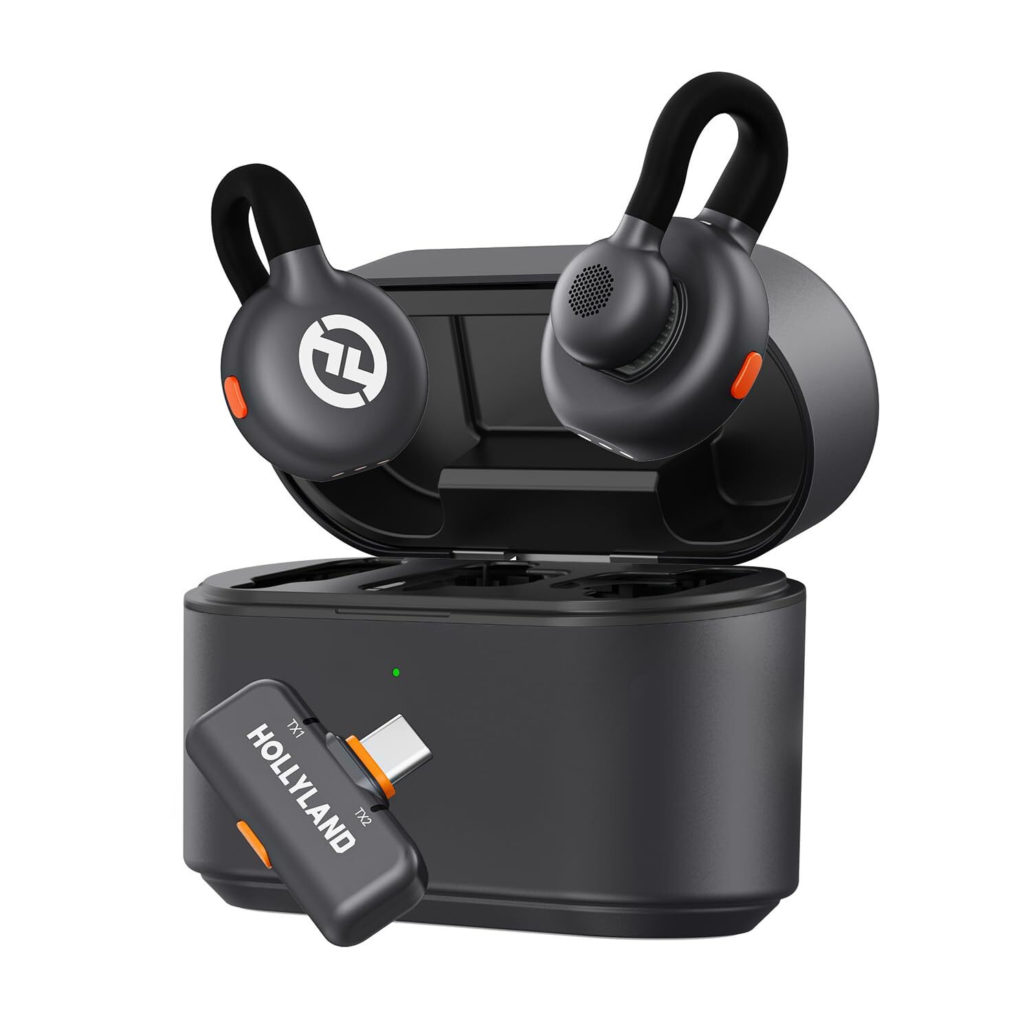 Hollyland Lark M2S Kabelloses Lavaliermikrofon mit USB-C-Stecker für iPhone 15/16 und Android, Titan-Clip, Plug-and-Play, Geräuschunterdrückung