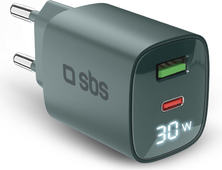 SBS TETRGANLCD1USB1C30A, Vnútorný, AC, svetlo modrá
