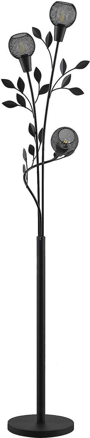 Lindby Florentiner Stehlampe Kanye, 160 cm, schwarz, 3-flg. 9627757