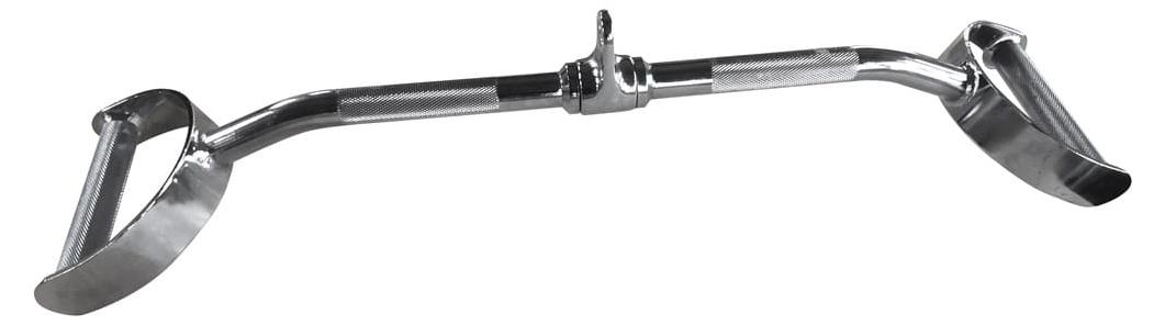 tiguar Lat Bar 70 cm – Kabelzug-Griffstange aus Stahl, mit Hammer- und V-Griff – ideal für Rücken-, Bizeps- & Trizepstraining – verchromt TI-AWU007