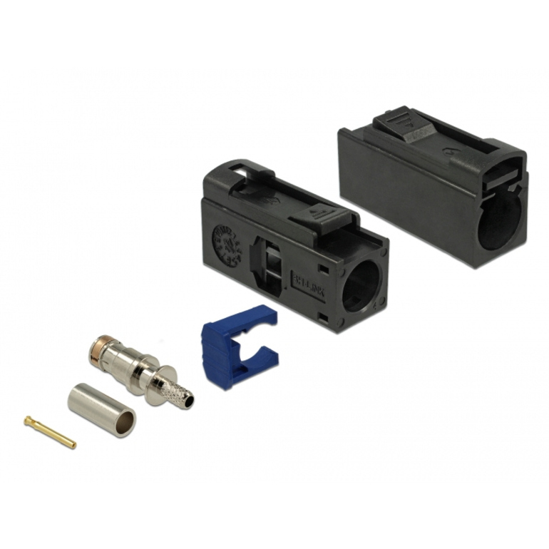 Delock FAKRA A Buchse 25 mm (lang) zum Crimpen 89685