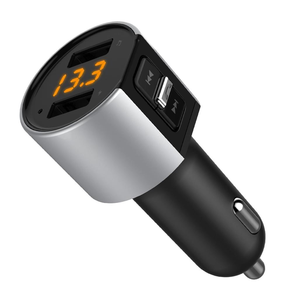Dual Mic Car Bluetooth FM-Sender Schnellladung USB-Speicher kompatibel 