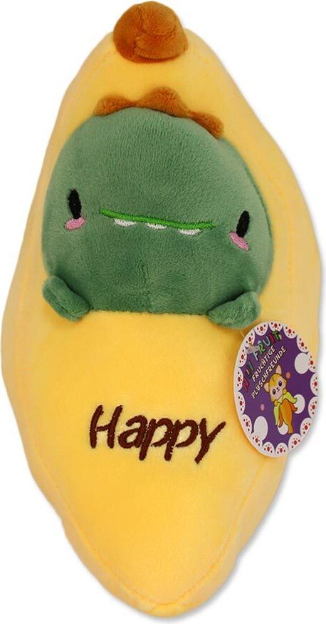 BEMIRO Dino Kuscheltier kawaii in Banane - ca. 25 cm
