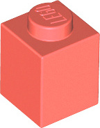 1 kus LEGO, diel c. 3005 vo farbe koral (koral)