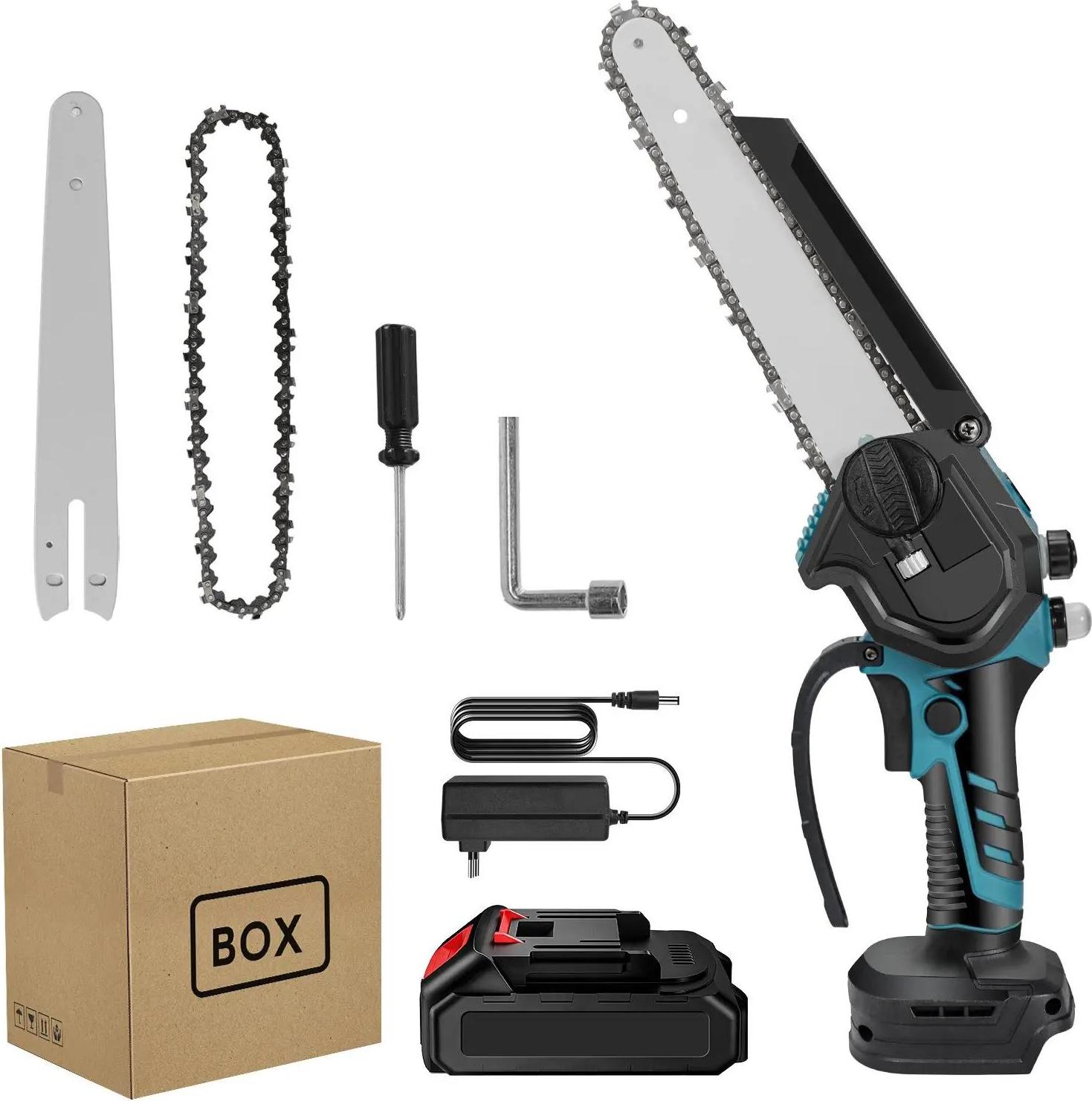 Elektrická reťazová píla, bezkartáčový motor, rýchle nastavenie reťaze, 1 batéria, EÚ