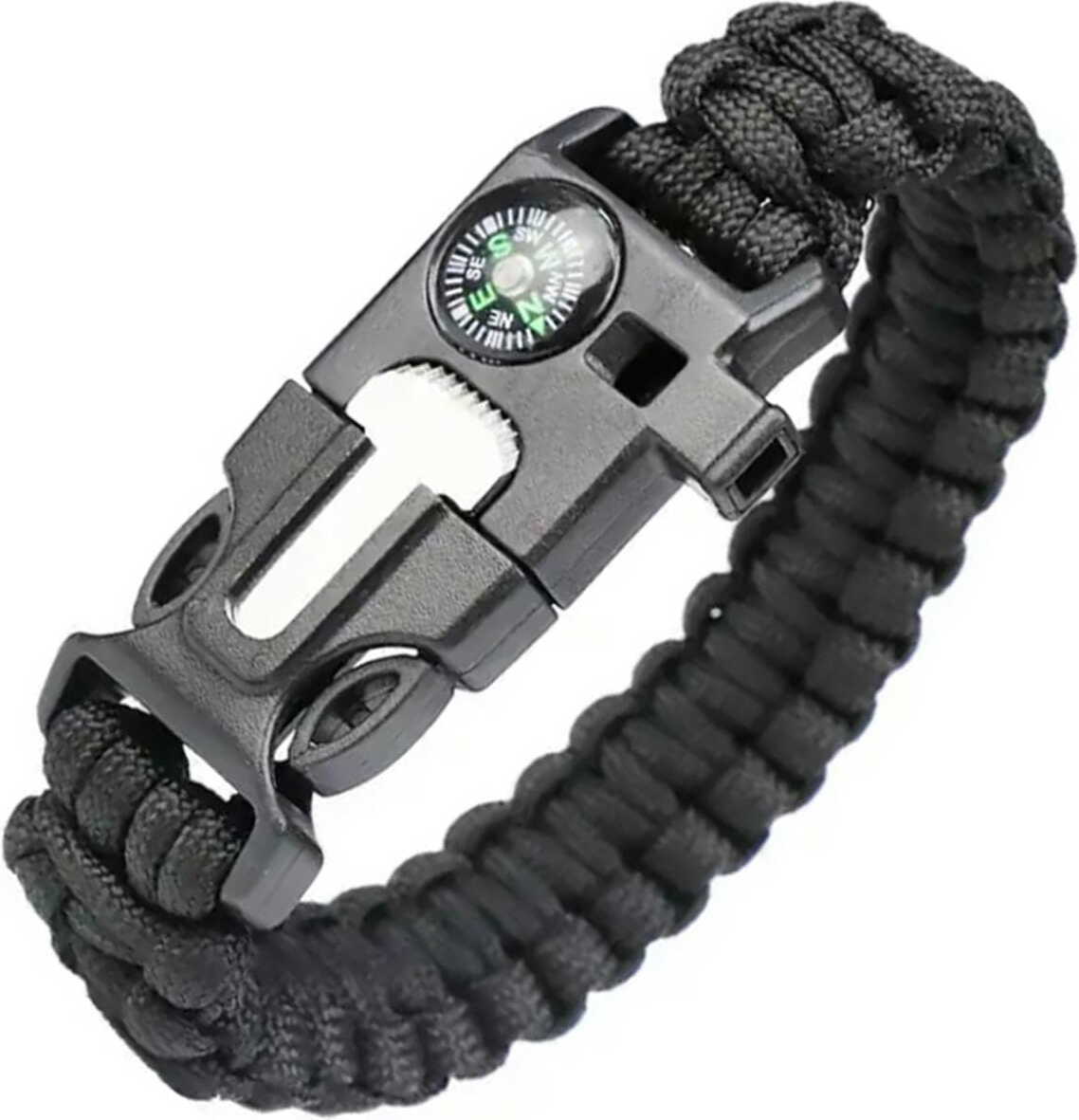 APT® Daalo Multifunktionales Survivalarmband Survival schwarz DA99