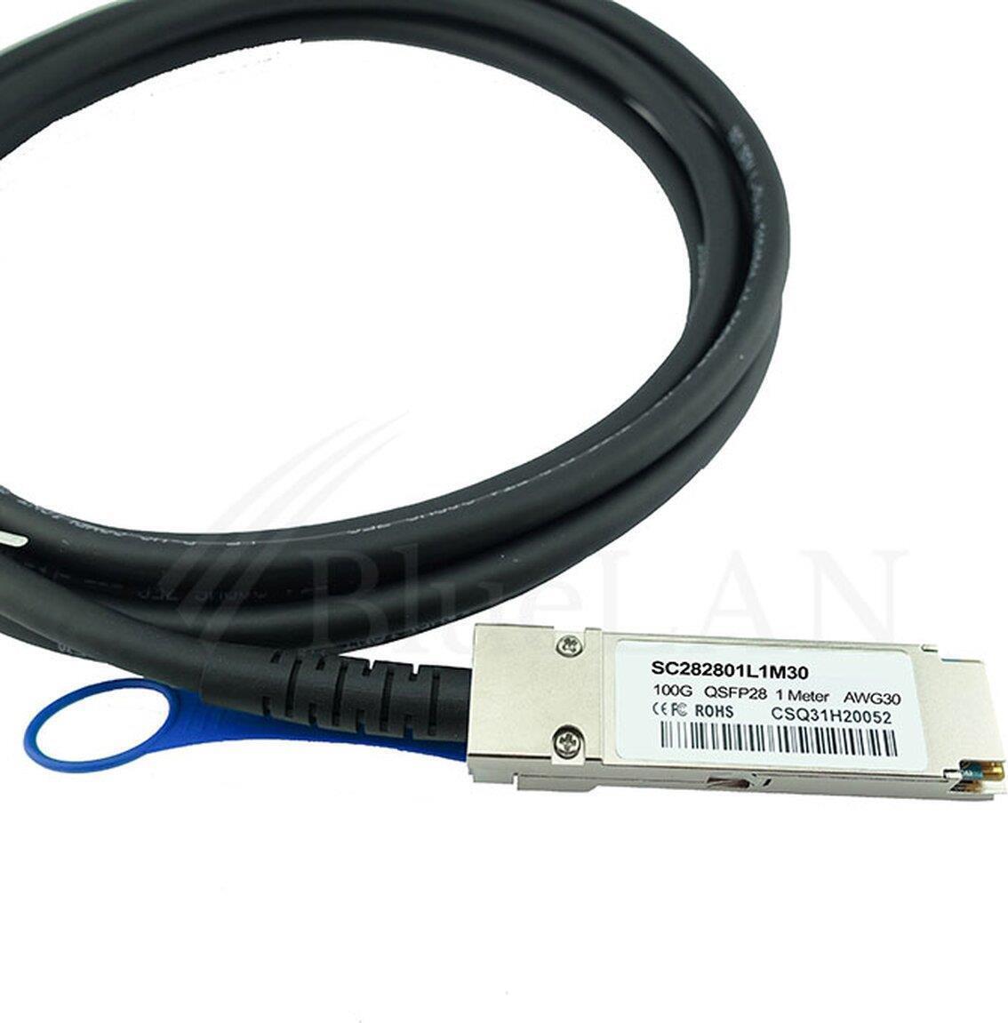 BlueOptics QSFP28-DAC-3M-PA-BL InfiniBand kábel čierny (QSFP28-DAC-3M-PA-BL)