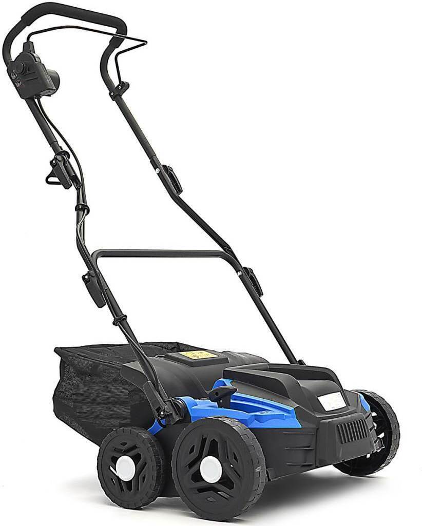 hbm Vertikutierer 360mm 1500W 6 Messer 230V Rasenlüfter Aerifiziergerät 2in1 Harken