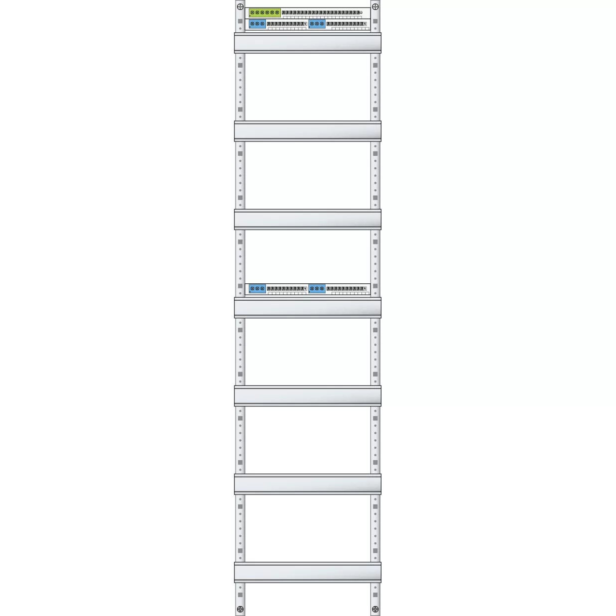 ABN Verteilerfeld 1V 7xGerätetragsch. VR17