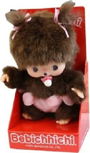 Monchhichi 235380 Bebichhichi Mädchen mit rosa Windel