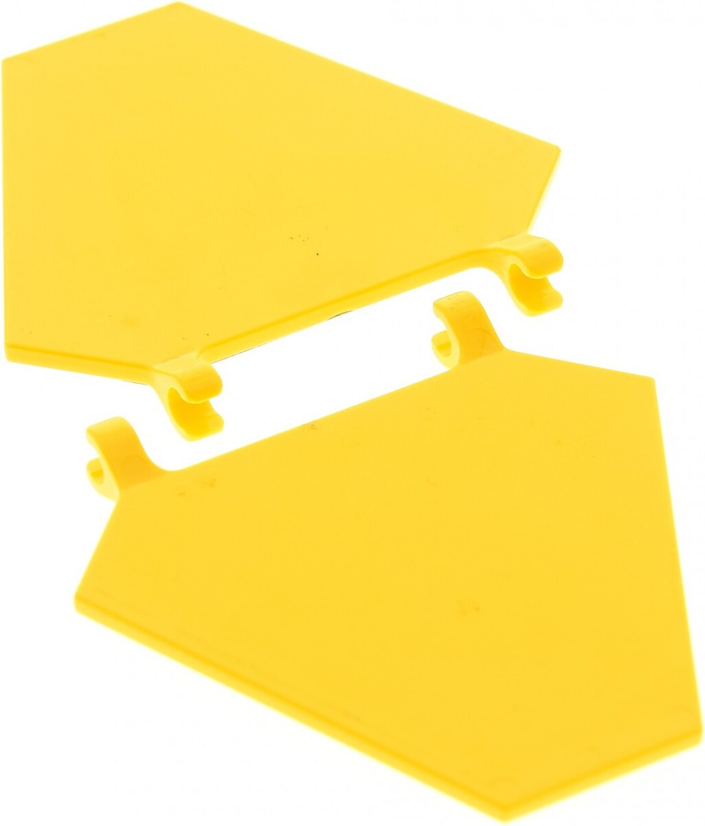 2x Lego vlajka 5x6 žltá štítová vlajka šesťuholníková s 2 klipmi Star Wars x1435