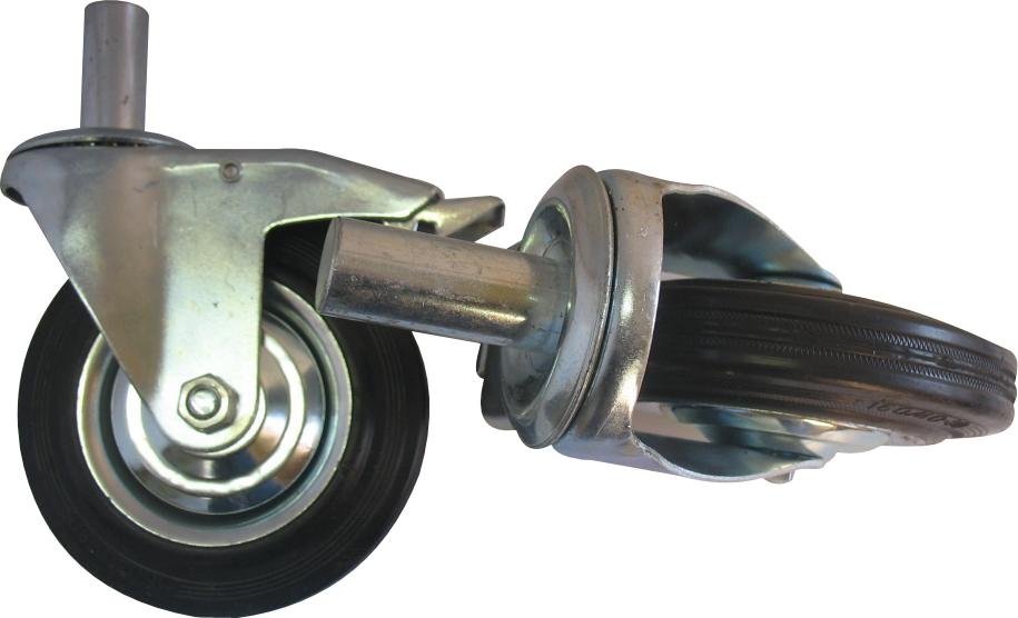 UN Rad Mit Bremse Für Warschauer Gerüste 160Mm - Rus/Kolo O