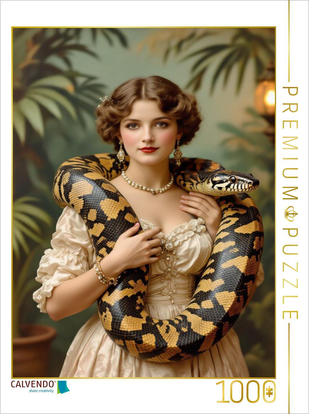 CALVENDO Puzzle Die Schlangenbeschwörerin | 1000 Teile Lege-Größe 64x48cm Foto-Puzzle für glückliche Stunden